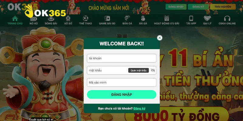 OK365 - Nhà Cái OK365 Đổi Thưởng Uy Tín Hàng Đầu 2025 9 Hướng dẫn đăng nhập vào hệ thống Ok365